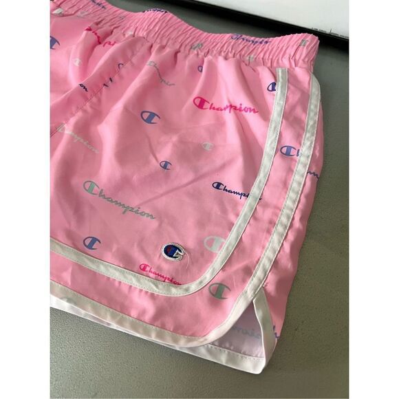 Champion Pink Candy 'Champion' Script Varsity Shorts - Picture 5 of 9
